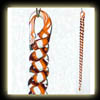 Glass Icicles - Pomegranate & Clear